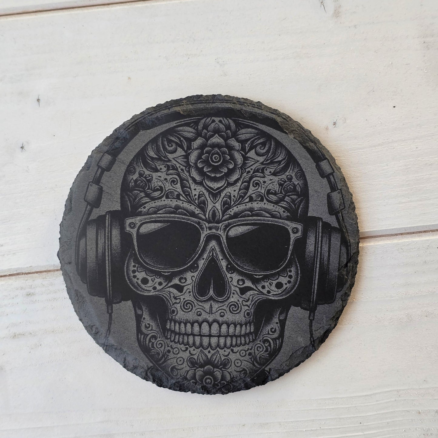 Square Slate Coasters – Intricate Mexican Skull Designs with Day of the Dead Flair (Copy)
