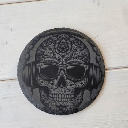 Square Slate Coasters – Intricate Mexican Skull Designs with Day of the Dead Flair (Copy)