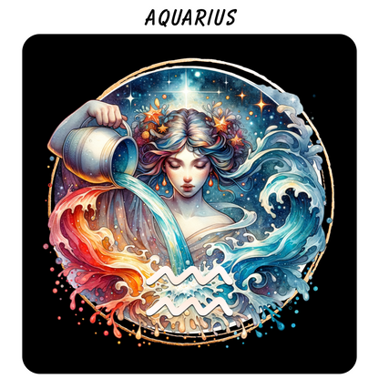 Zodiac Sign Coasters – Vivid Highly Detailed Sublimation Astrology Designs