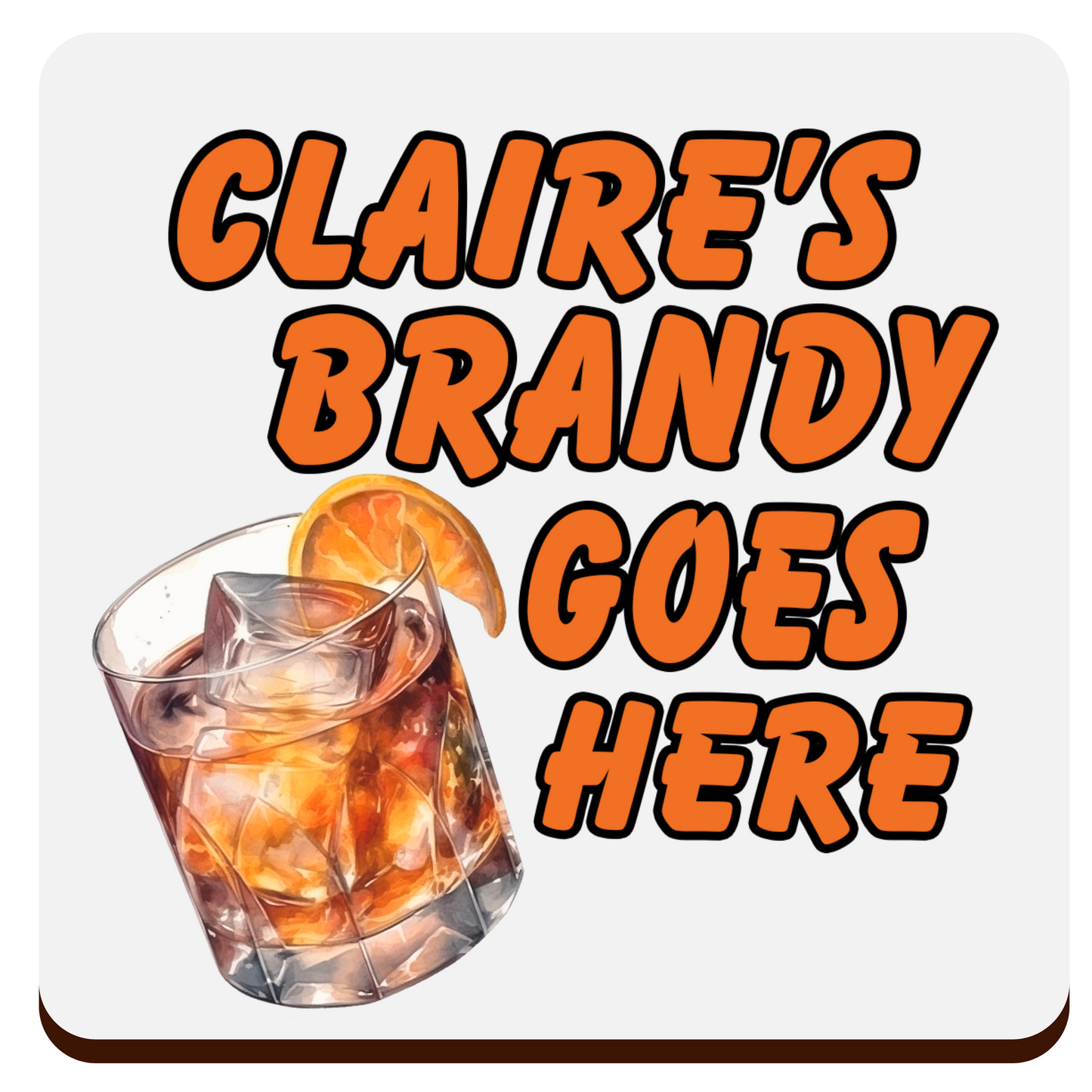 Personalised Drink Coaster – Custom Name & Beverage Design  Sublimation Gift for Cocktail Lovers, Coffee Fans & Mor