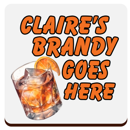 Personalised Drink Coaster – Custom Name & Beverage Design  Sublimation Gift for Cocktail Lovers, Coffee Fans & Mor