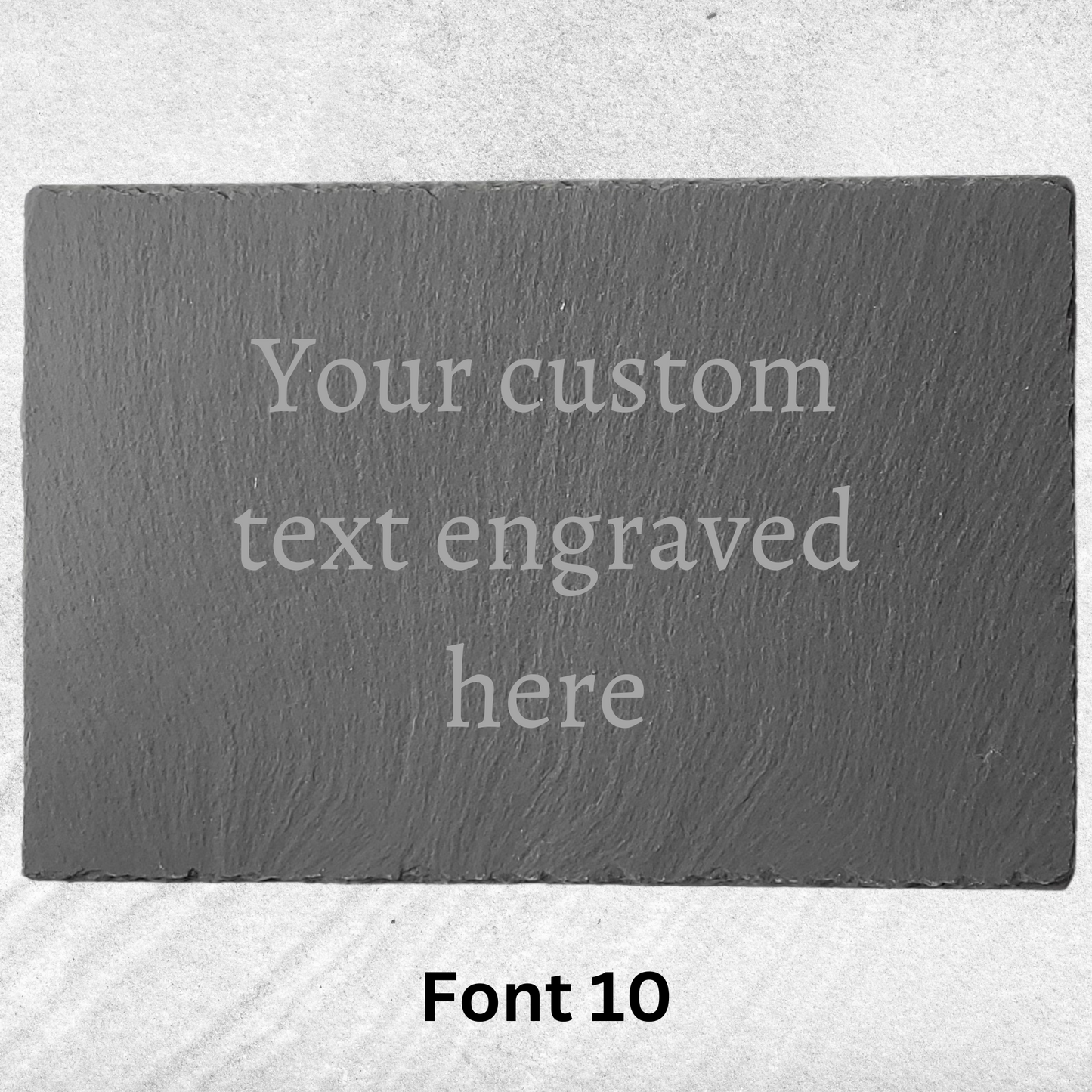 Personalised Slate Dinner Placemat – Custom Laser Engraving  6 Font Choices, Any Text Can Be Engraved
