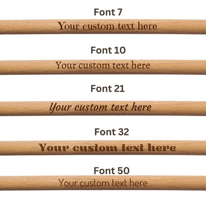 Personalised Beech Wooden Spoon – Custom Text on Spoon Head and/or Handle 25cm Gift with Ribbon Option