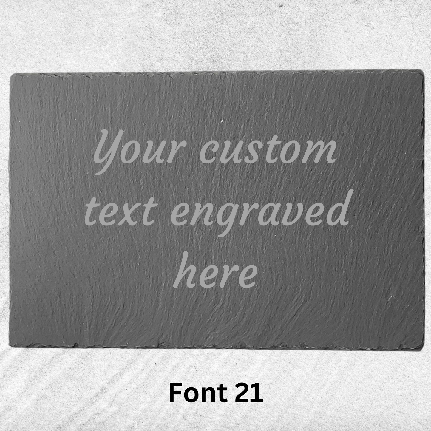 Personalised Slate Dinner Placemat – Custom Laser Engraving  6 Font Choices, Any Text Can Be Engraved