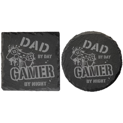 Personalised Slate Coaster – Gamer Gift for Dad, Brother, or Any Role  Custom Name & Occupation Option