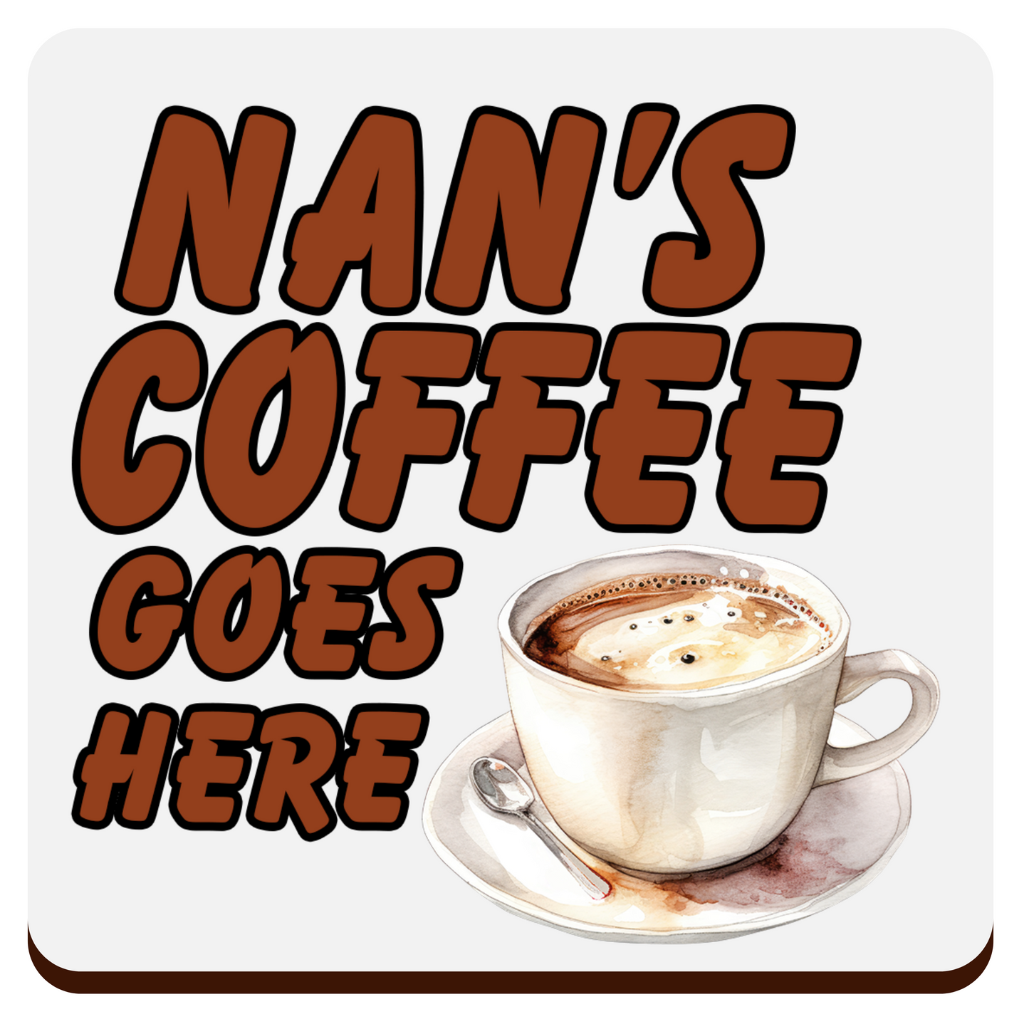 Personalised Drink Coaster – Custom Name & Beverage Design  Sublimation Gift for Cocktail Lovers, Coffee Fans & Mor