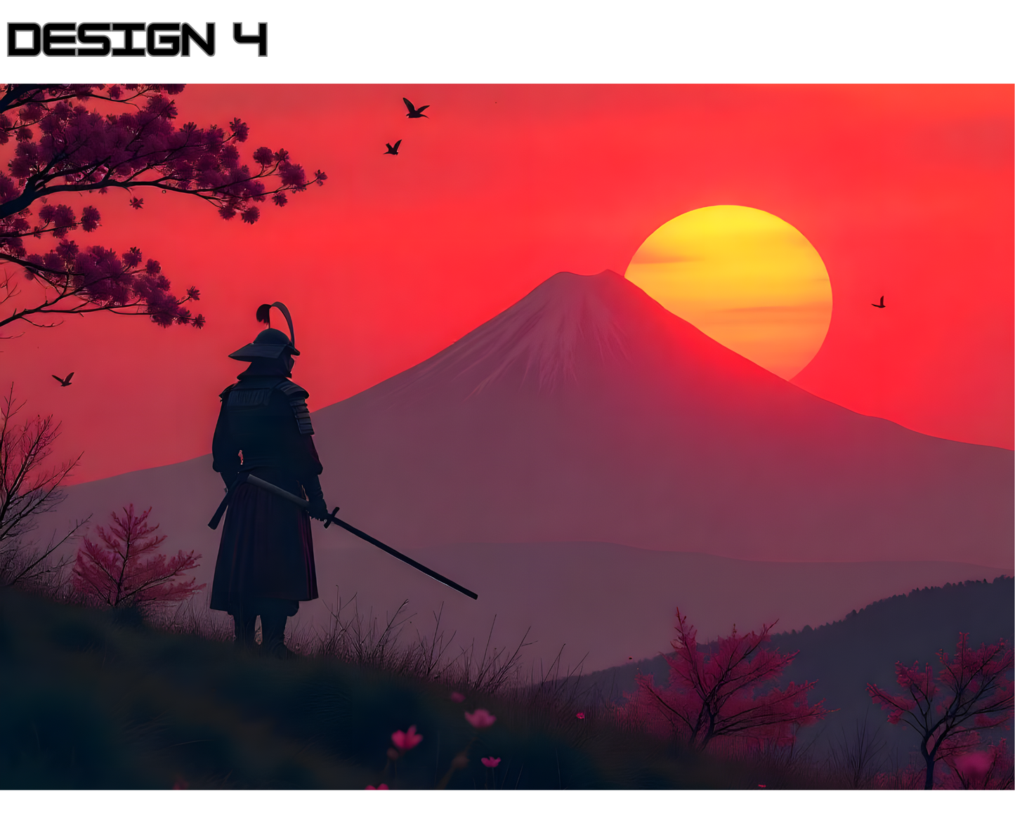 Samurai Warrior Mouse Pad – Japanese Art Desk Accessory & Unique Gift