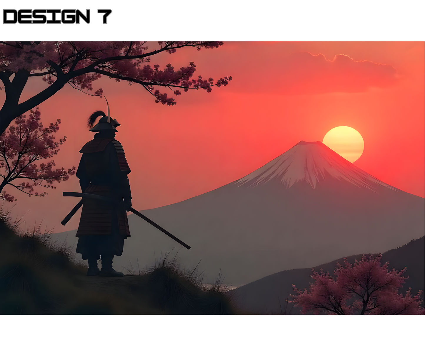 Samurai Warrior Mouse Pad – Japanese Art Desk Accessory & Unique Gift