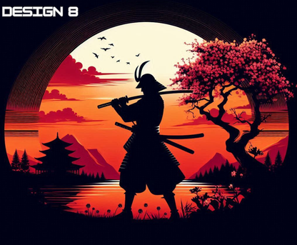 Samurai Warrior Mouse Pad – Japanese Art Desk Accessory & Unique Gift