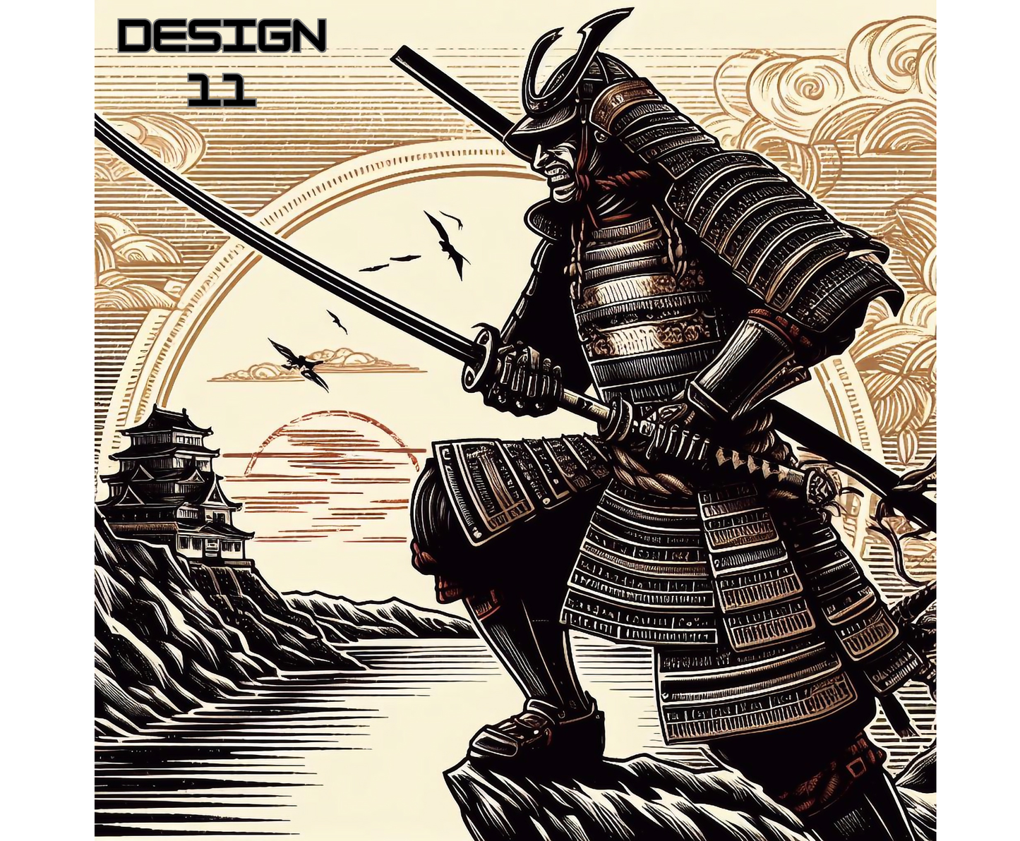 Samurai Warrior Mouse Pad – Japanese Art Desk Accessory & Unique Gift