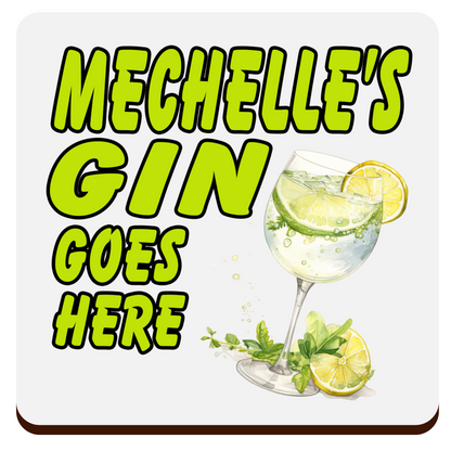 Personalised Drink Coaster – Custom Name & Beverage Design  Sublimation Gift for Cocktail Lovers, Coffee Fans & Mor
