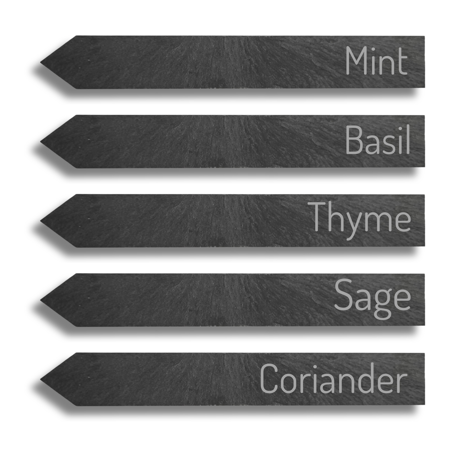 Laser Engraved Slate Plant Labels – Custom Font Sets for Gardeners