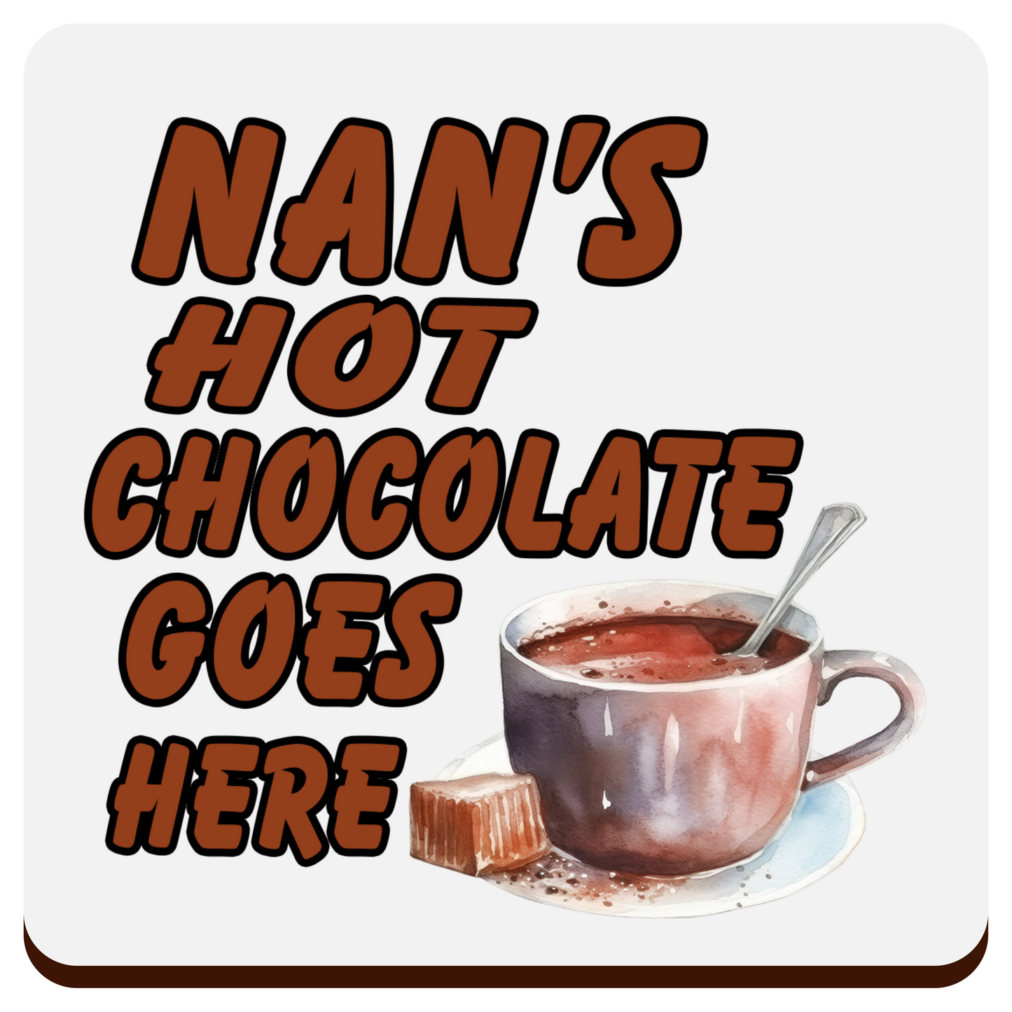 Personalised Drink Coaster – Custom Name & Beverage Design  Sublimation Gift for Cocktail Lovers, Coffee Fans & Mor