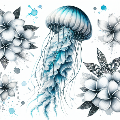 Watercolour Sea Life Coasters – Sublimation Ocean Creatures with Tribal Accents  Turtles, Dolphins, Stingrays & More