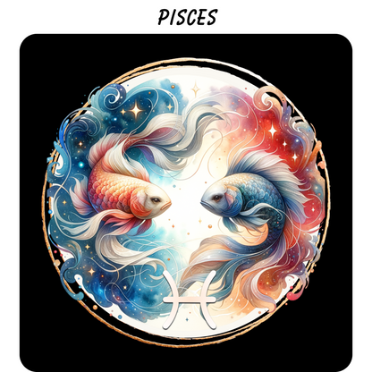 Zodiac Sign Coasters – Vivid Highly Detailed Sublimation Astrology Designs